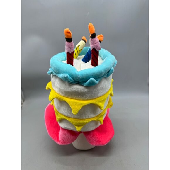 Noah's Ark Musical Happy Birthday Cake Plush Light-Up Candles hat 7X7" READ - Picture 4 of 10